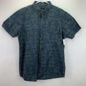 Camisa Rip Curl Para Hombres Gráfico Costero Calce Regular Abotonada Verde S - Imagen 1 de 4