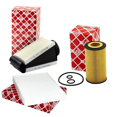 FEBI BILSTEIN Filter Set Luftfilter + Innenraumfilter + Ölfilter für Mercedes C-Klasse W205