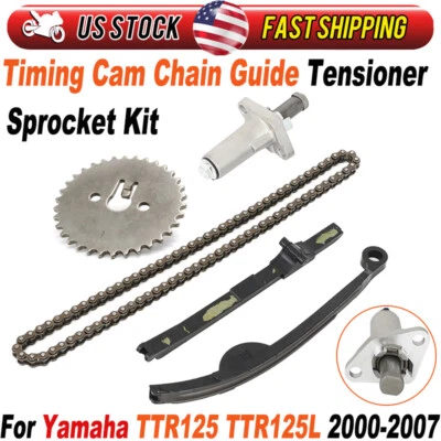 For Yamaha 2000-07 TTR125 TTR125L Timing Cam Chain Guide Tensioner Sprocket Kit Foto 1 de 4