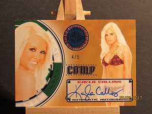2013 Bench Warmer Vegas Baby Comp autógrafos lámina azul #44 Kayla Collins SN 4/5 - Imagen 1 de 1