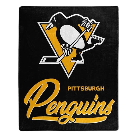 Pittsburgh Penguins NHL 50" x 60" Signature Raschel Throw Blanket Cover