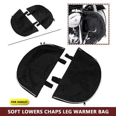 Cubierta de barra de motor bolsa calentador de piernas suaves bajos para Harley Softail Fat Boy Lo Foto 1 de 4