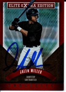 Jalen Miller San Francisco Giants 2015 Panini Elite Autographed Signed Card