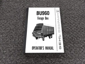 Gehl BU960 Forage Box Owner Operator Manual User Guide 902995 - Picture 1 of 1