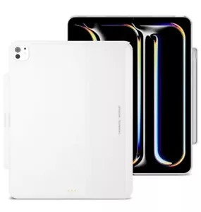 MAGEASY CoverBuddy Tablet Case for 2024 iPad Pro 13 (M4) - Leather White - Picture 1 of 10