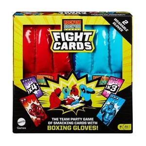Rock ‘Em Sock ‘Em Robots Fight Cards Card Game with Two Boxing Gloves - Picture 1 of 5