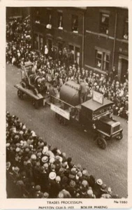 ECHTFOTO POSTKARTE PRESTON GUILD HANDELSZUG 1922, LANCASHIRE - Bild 1 von 2