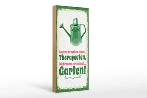 Cartel de madera refrán 27x10 cm Solo necesito mi jardín regadera decoración cartel - Imagen 1 de 5