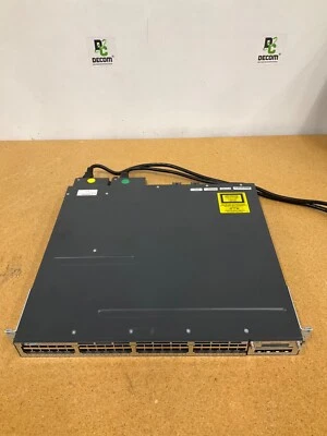 Pre-Owned Cisco Catalyst WS-C3750X-48PF-S V02 w/ 2xFans 2xPSU and Power Cords - Image 1 of 4