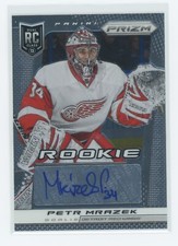 PETR MRAZEK 2013-14 PANINI PRIZM - ROOKIE AUTOGRAPH CARD - #A-PM  RED WINGS