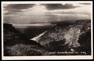 Sonnenuntergang Blackgang Chine Isle of Wight RP G. Dean Postkarte - Bild 1 von 2