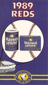 1989 Cincinnati Reds MLB Baseball Schedule - Picture 1 of 2