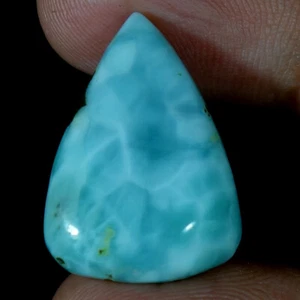 Piedra preciosa suelta natural única azul cielo larimar (pectolita) pera cabujón - Imagen 1 de 22