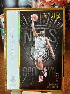 2021-22 Panini Noir Statement Edition Gold Framed FOTL JAMES HARDEN #/11 Nets