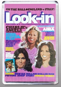 CHARLIE'S ANGELS LOOK-IN cover - LARGE FRIDGE MAGNET 'c' - 70's CLASSIC! - Picture 1 of 1