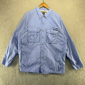 Exofficio Shirt men's XL Blue Packable Hiking Outdoor Vented Fishing Performance - Picture 1 of 8