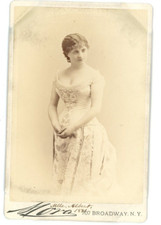Vintage Cabinet Card Madame Albert 1881 French Singer Actress Mora Photo