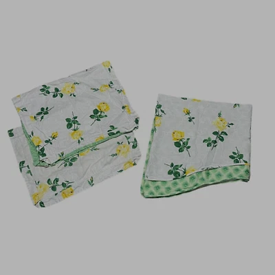 Lote De Colección 2 Fundas de Almohada Carleton Varney Amarillo Rosa Fundas Cortina Juego de Cenefa Foto 1 de 4