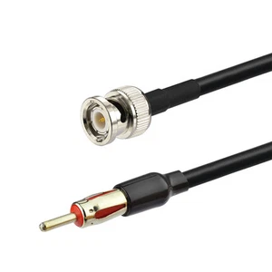 BNC male to AM/FM plug Radio Car Antenna Exension Cable RG58 30cm/12" - Picture 1 of 2