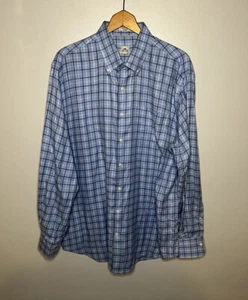 Peter Millar shirt Adult XL Plaid Casual 100% Cotton Long Sleeve Button Up B3 - Picture 1 of 4