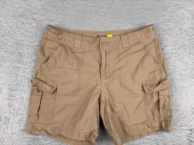 Cabelas Shorts Women 10 Beige Cargo Cotton Tencel Blend Hiking Camping 35x6.5 - Image 1 of 4