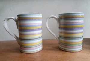 Sophie Conran for Portmeirion Candy Stripe Mug x 2 Excellent - Picture 1 of 5
