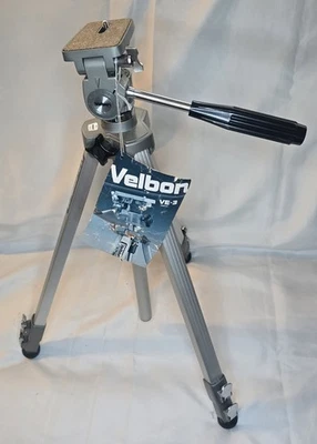 Velbon VE-3 Aluminum Professional Adjustable Tripod 22"-60" Camera Video Photo - Image 1 of 4