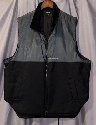 Chaleco BMW Hombres Talla XXL USADO EN EXCELENTE ESTADO Gris/Negro Nylon/Poliéster Cremallera Completa Calefacción Hecho en EE. UU.! Foto 1 de 3