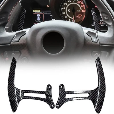 2 PIEZAS levas de cambio de volante para Ferrari 488 GTB SPIDER fibra de carbono seca Foto 1 de 4
