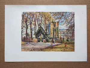 Penwortham, Lancashire - Antique Print - 1921 - Picture 1 of 1