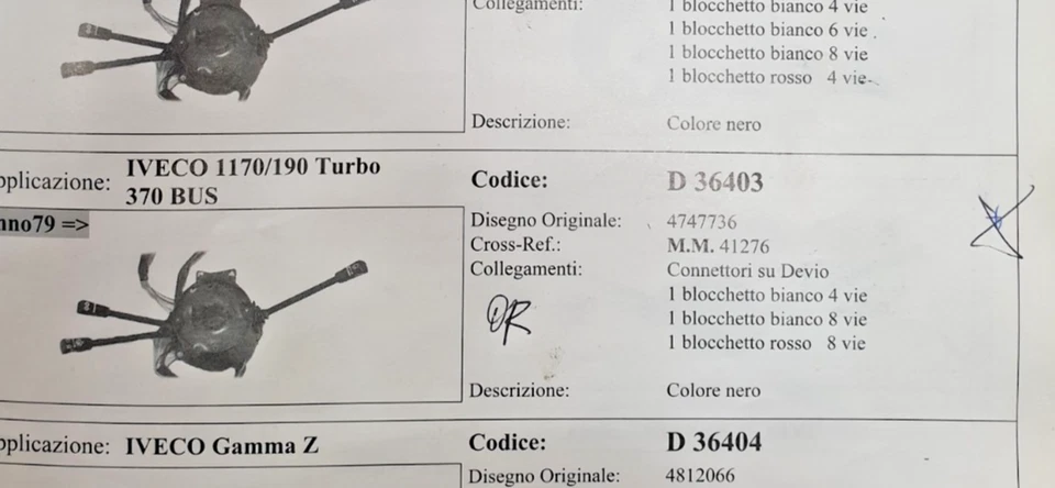 DEVIALUCI PER IVECO 1170 190 TURBO 370 BUS ORIGINALE IVECO (VEDI FOTO) - Immagine 1 di 1