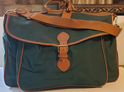 Ralph Lauren Polo Duffle Weekender Pony Club Green Canvas Traveler Bag - Image 1 of 4