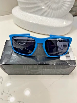 Óculos de sol Oakley masculino LG 2012 tira azul fosco/celeste com cinza #009262-6457 autêntico - Imagem 1 de 4