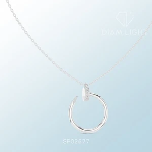 IGI Certified 0.21Ct Lab Grown Round Cut Diamond Pendant Necklace - Picture 1 of 12