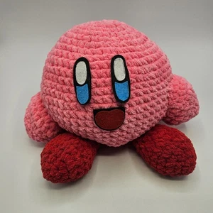 Plüshtier Kirby 19 cm - Yarn Plüsch gehäkelt Kuschel Tier Stofftier - Bild 1 von 3