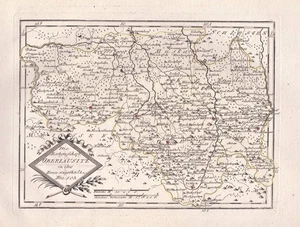 Oberlausitz Bautzen Zittau Görlitz Kamenz Sachsen Polska Karte map Reilly - Bild 1 von 1