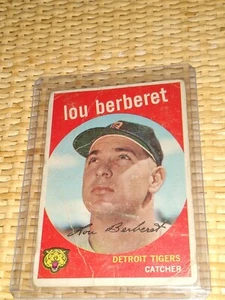 1959 TOPPS 96 LOU BERBERET DETROIT TIGERS creased original authentic star - Bild 1 von 2