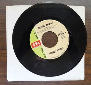 JOHNNY RIVERS - The Tracks of My Tears & Rewind Medley 1967 - 45 record - Imagen 1 de 2