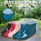 Shoe Round Waterproof Middle Toe Low Heeled Rain Boots Buckle Women Women's