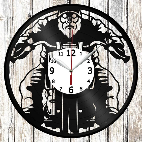 Motorcycles Bikers Vinyl Wall Clock Made Of Vinyl Record Fan Art Handmade 1446 Cover