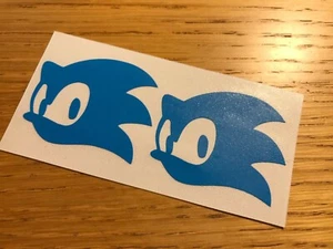 SONIC THE HEDGE HOG 2x Sticker / Decal / Logo Diecut vinyl Car Camper Van SEGA - Picture 1 of 18