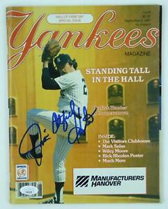 James Jim Catfish Hunter Signed Autographed New York Yankees Magazine JSA COA