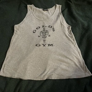VTG 90s Golds Gym Made in USA Mens gray ribbed Gym Tank Top L north hollywood - Picture 1 of 9