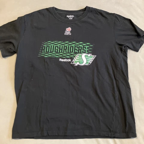 Reebok -CFL Authentic Sideline -Saskatchewan Roughriders - T Shirt - Size Medium Cover