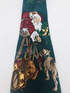 Norman Rockwell Weihnachtskrawatte The Saturday Evening Post Weihnachtsmann 1996 - Bild 1 von 7