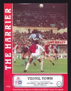 Conferencia Kidderminster Harriers V Yeovil Town 1991/92 12-10-1991 - Imagen 1 de 1