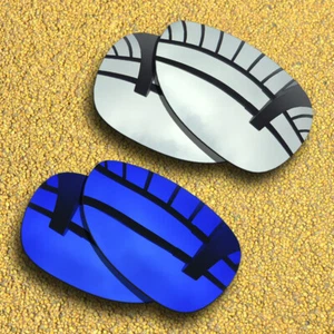 2 Pairs Polarized Lenses Replacement for-OAKLEY Felon-Silver Mirror&Violet Blue - Bild 1 von 7