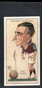 Caricaturas de fútbol americano de jugadores de 1927 de Mac #37 Richard York - Imagen 1 de 2