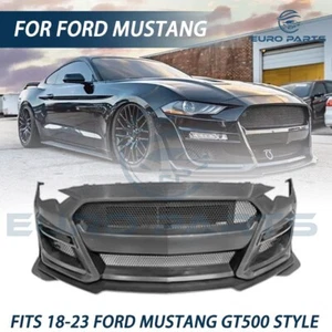 Fits 2018-2023 Ford Mustang GT500 Style Front Bumper Conversion Replacement Kit - Picture 1 of 11
