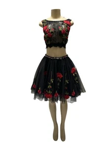 For You Dress, Beautiful Two Piece, Puffy Embroidered Flowers , Mexican Style - Picture 1 of 19